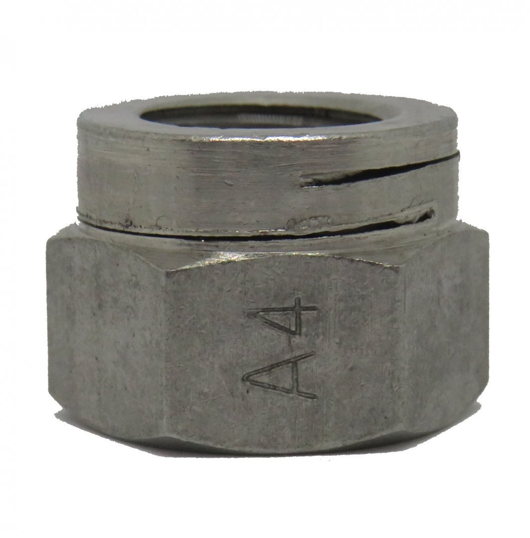 Auto-Lok® ALNd double-slotted Class A4 stainless lock nut — product image