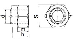 Technical sketch of Auto-Lok® ALNvsr vertical slotted-ring lock nut