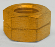 Single Slotted Nut Normal Height — Brass