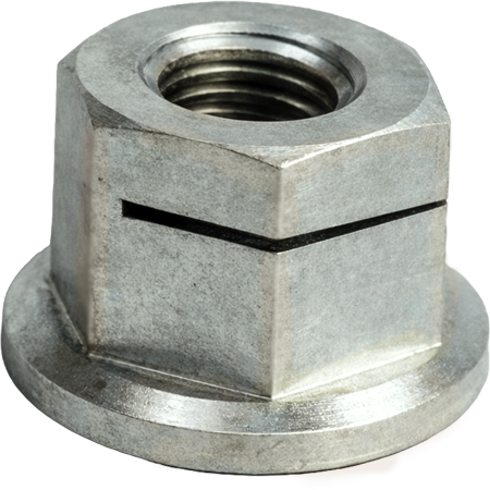ALNsbMJ single-slotted MJ-thread self-locking nut in A286 stainless steel